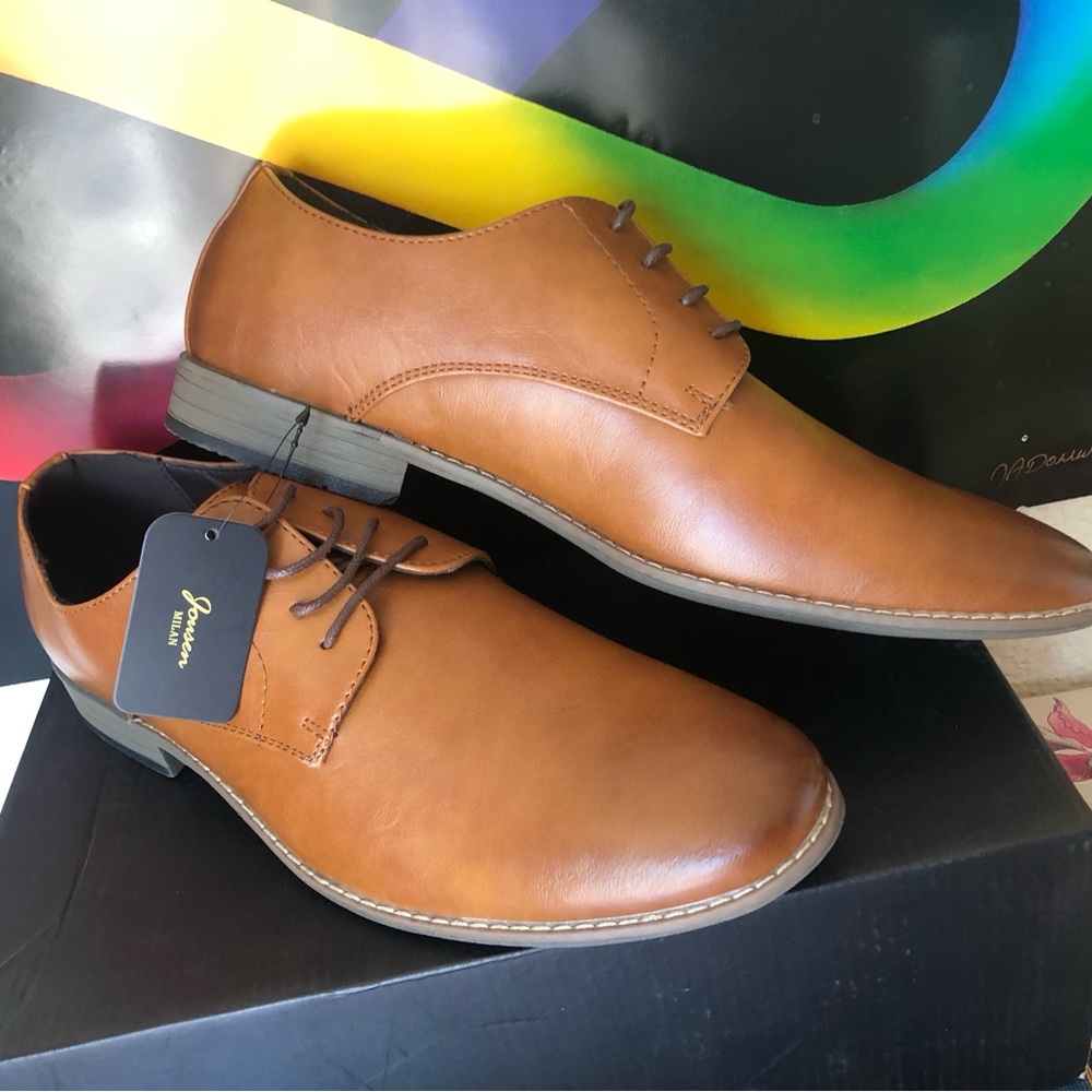 Genuine Leather Tan Oxfords for Men